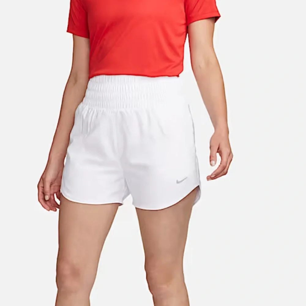 Nike One Dri-Fit Ultra High Waisted 3” Brief Lined Athletic Shorts White XL